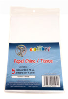 Bolsa de Papel de China COLIBRI® en bolsa de 5 pieza BLANCO