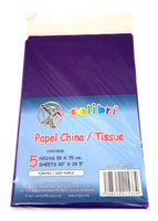 Bolsa de Papel de China COLIBRI® en bolsa de 5 pieza PÚRPURA