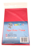 Bolsa de Papel de China COLIBRI® en bolsa de 5 pieza ROJO